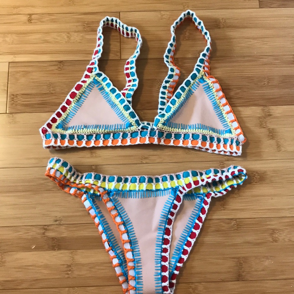KIINI crochet swim top(M) and bottom(S)